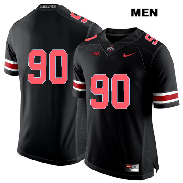 Ohio State Buckeyes Men's Bryan Kristan #90 Red Number Black Authentic Nike No Name College NCAA Stitched Football Jersey JZ19U48GY